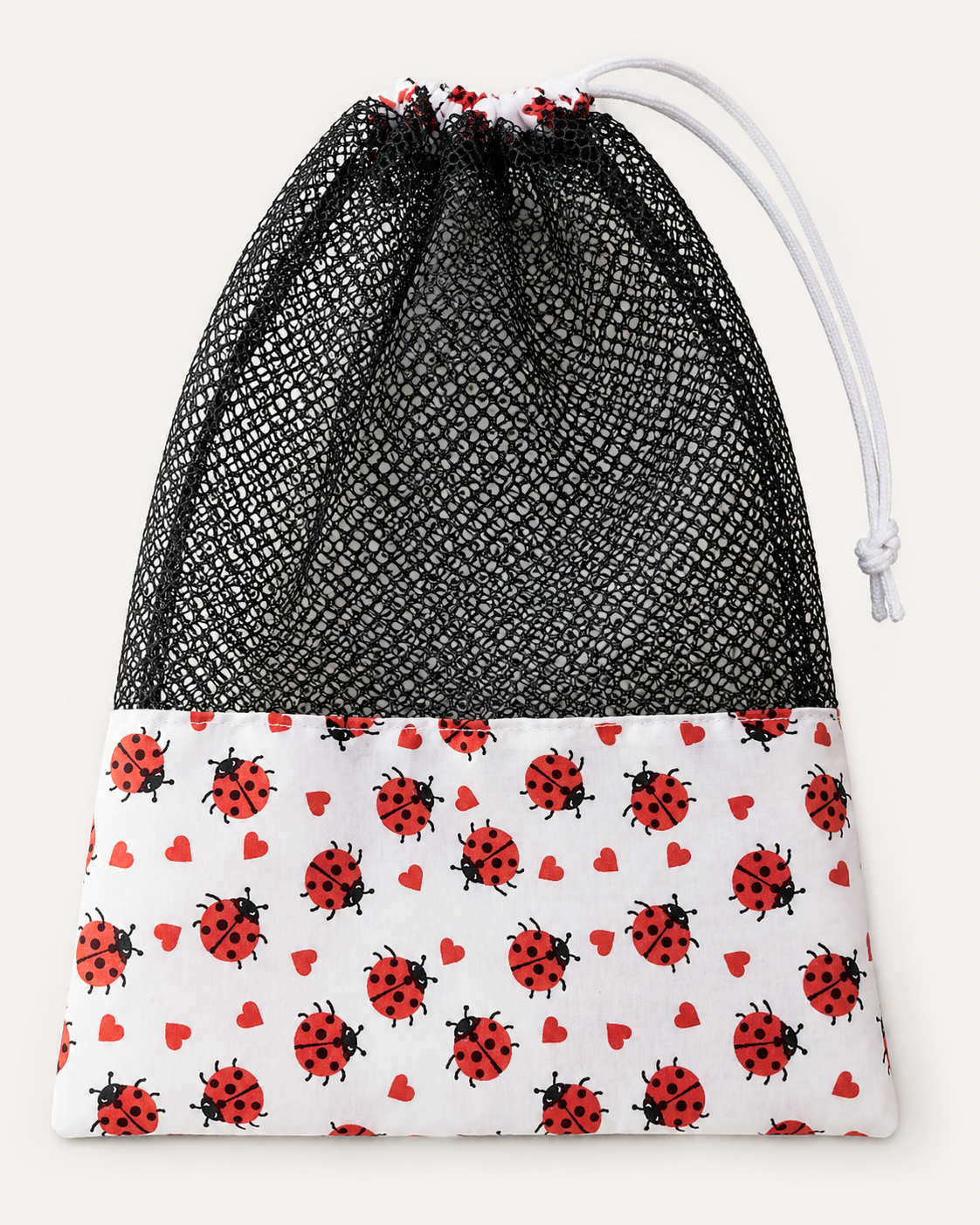 sac à vrac pour graine motif coccinelle